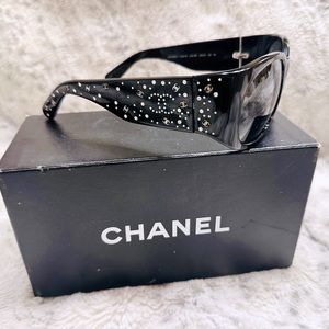 Chanel Swarovski Crystal CC Logo Sunglasses 5134 B